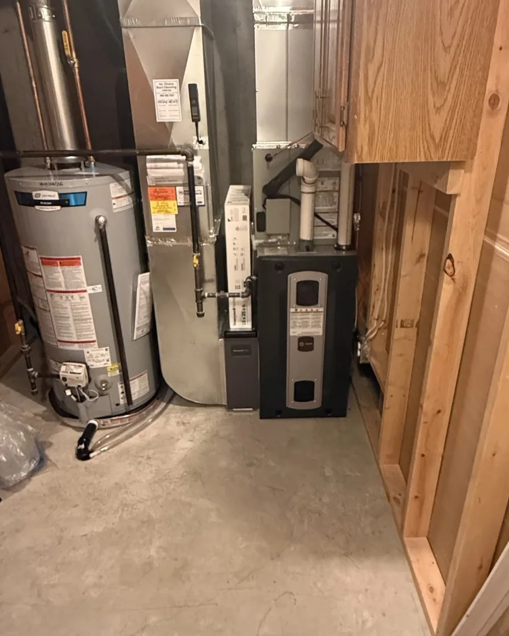 New high-efficiency Trane furnace installed by Reid Pro